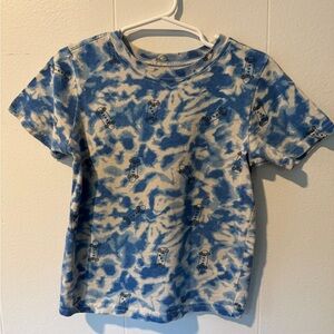 Boys Blue Tie-Dye Skateboard Print Tee 👕 Size 3T